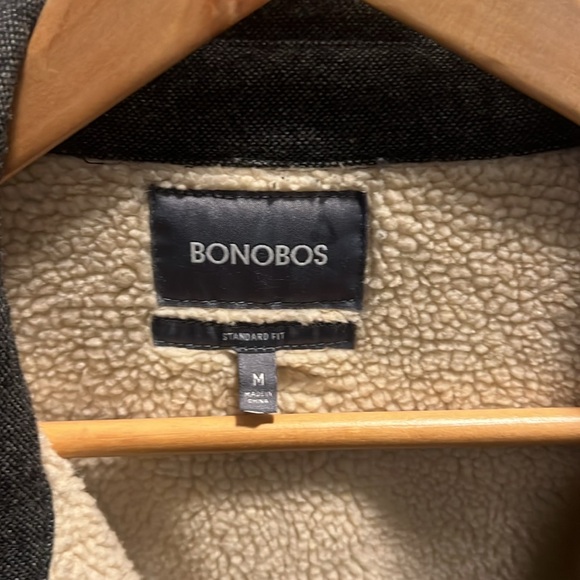 Bonobos Men’s M Charcoal Sherpa Lined Shirt Jacket - Picture 2 of 3